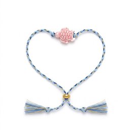 Tiny Turtle Braided Bracelet Blue
