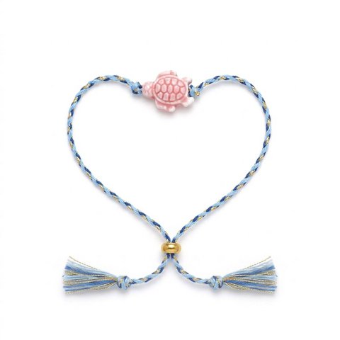 Tiny Turtle Braided Bracelet Blue