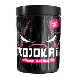 Premium electrolyte supplement in a black container with red accents. Contains 400g and 40 servings.