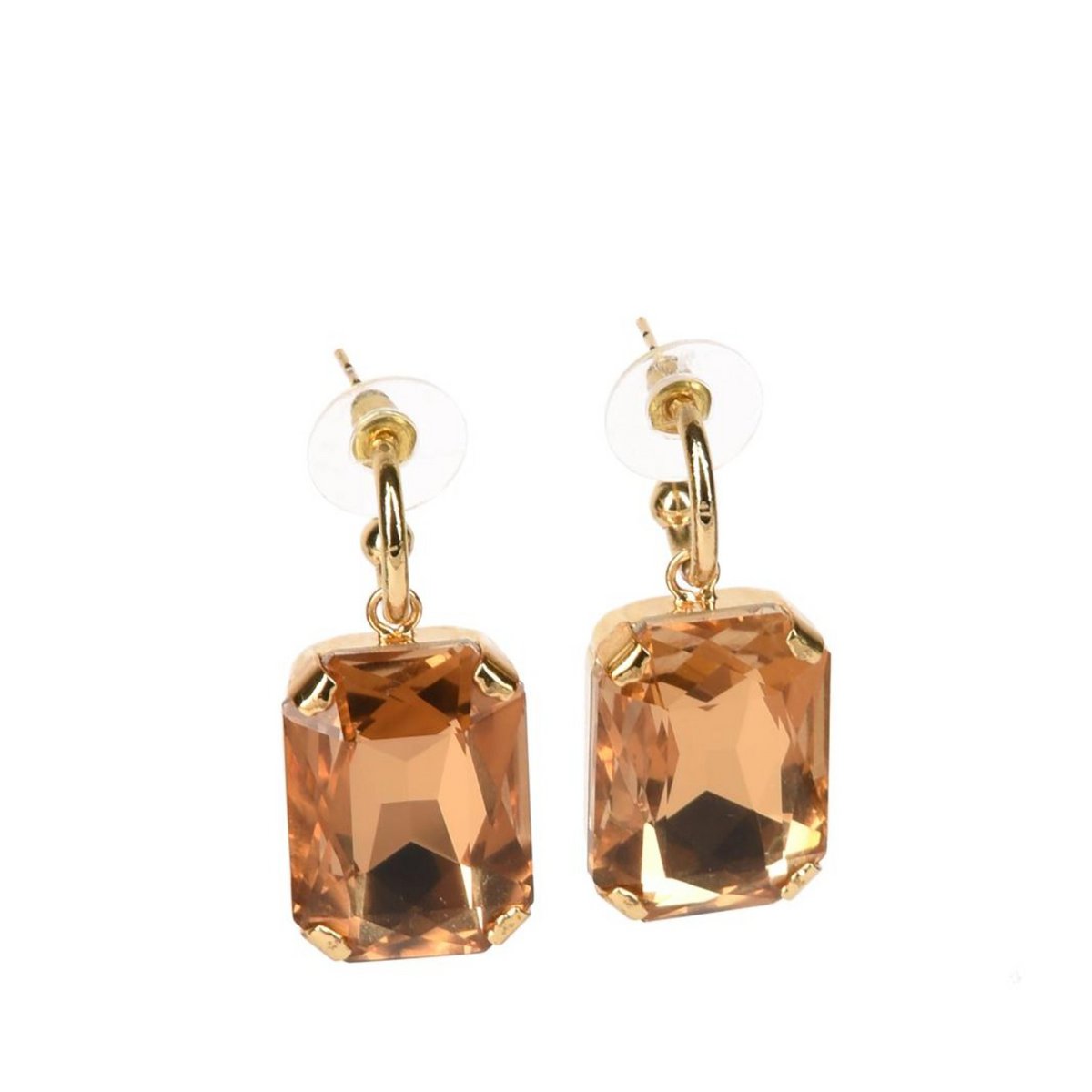 Noemi Gold Plated Earrings With Gold Crystal