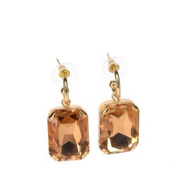 Noemi Gold Plated Earrings With Gold Crystal