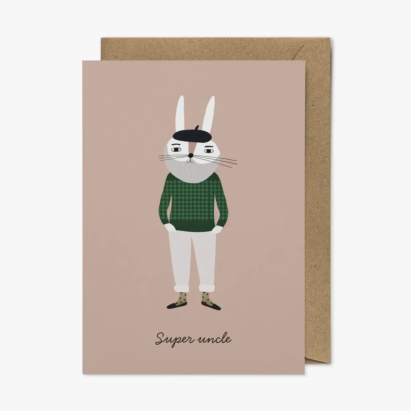 Super Uncle Card, Eco-Conscious Greeting Card