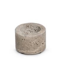Titanium Travertine Tea Light Holder S Ø6X4CM