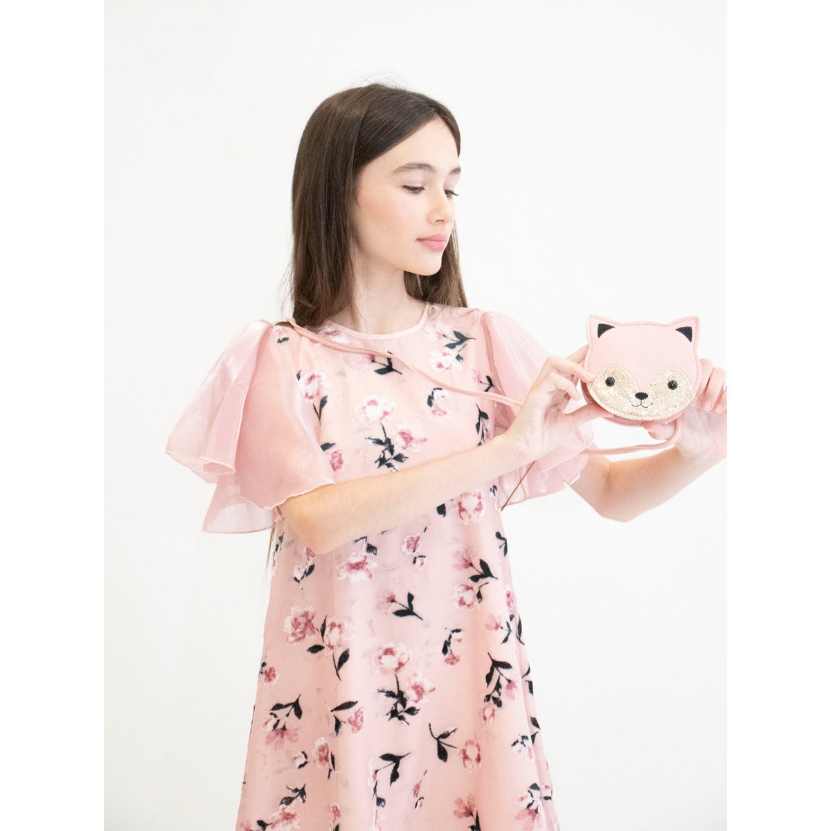 Children's shoulder bag - Gaspard the kitten Pink