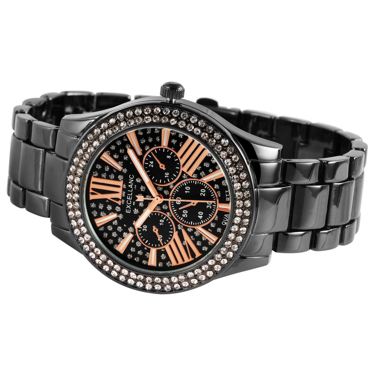 Reloj Excellanc para mujer con correa de metal.