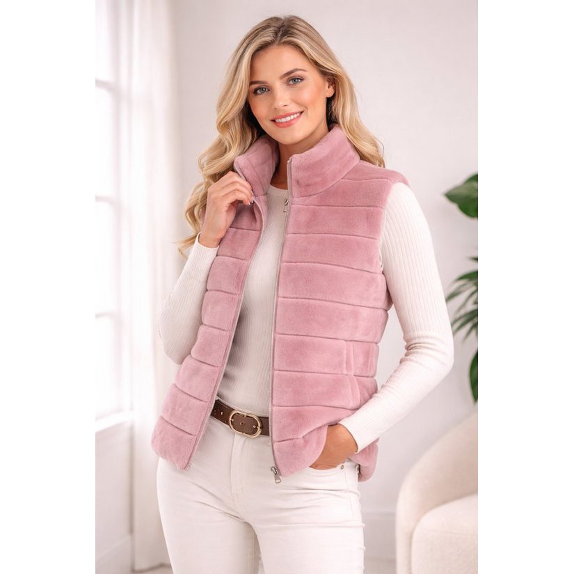 Chaleco de piel sintética HS - Mujer - En nuevos colores - Talla única