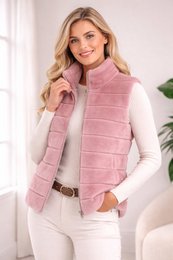 Chaleco de piel sintética HS - Mujer - En nuevos colores - Talla única