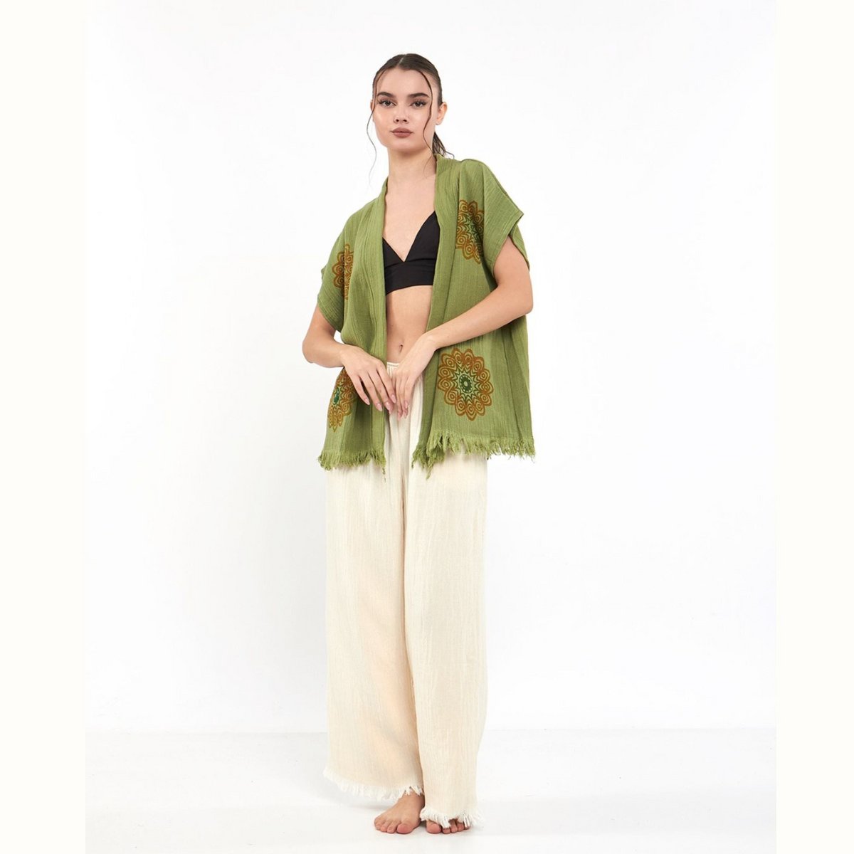 Gilet - Fiore Della Vita - Verde