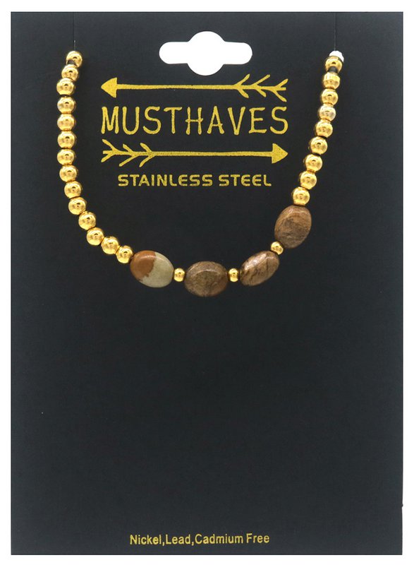 F-C9.3 B100-027-6 S. Steel Bracelet Stones