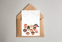 Postkarte 'Partyleute'