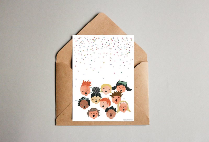 Postkarte 'Partyleute'