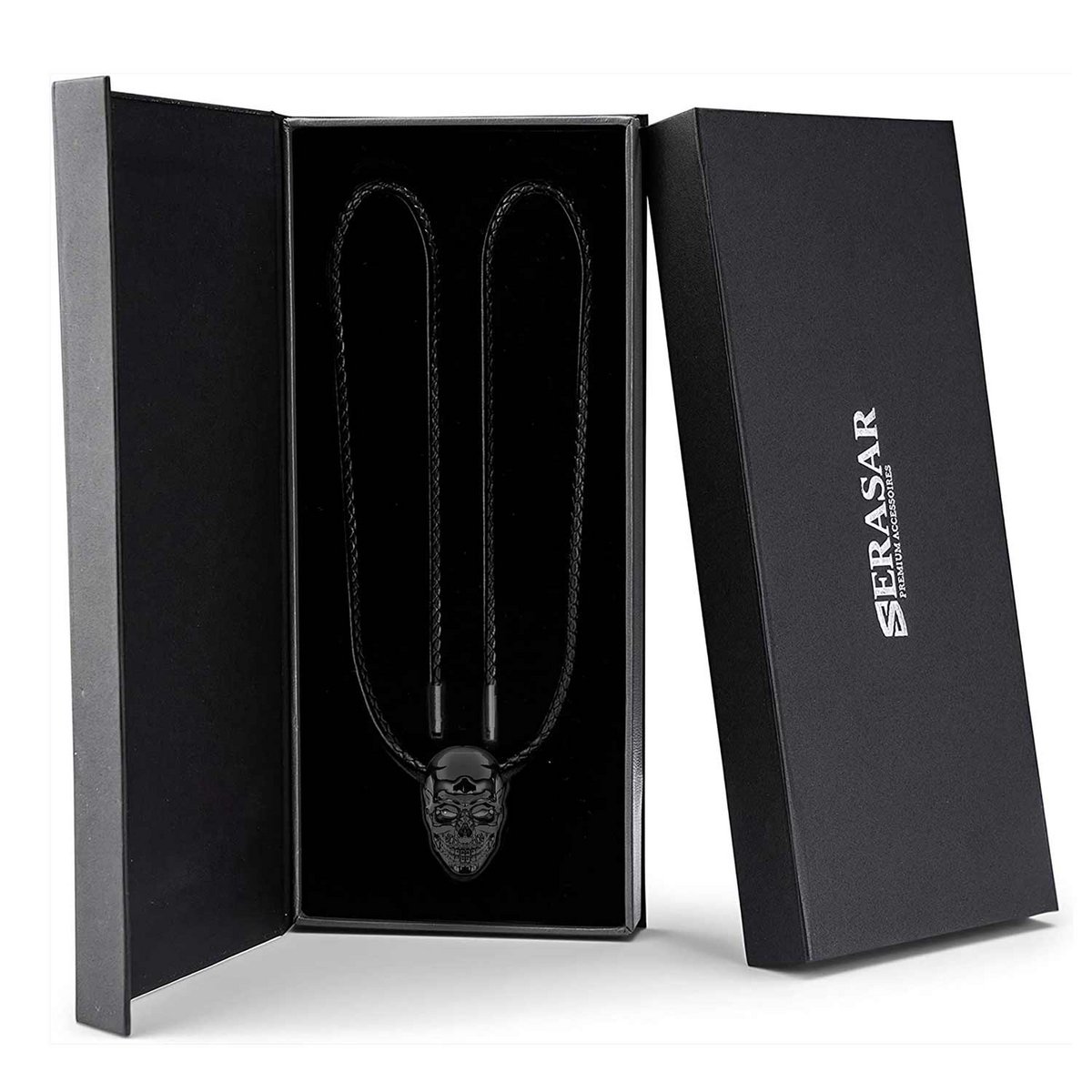 Collier en cuir "Crâne"