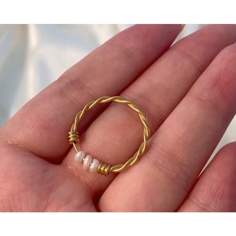 Iaap - Pearl Fidget Twist Ring