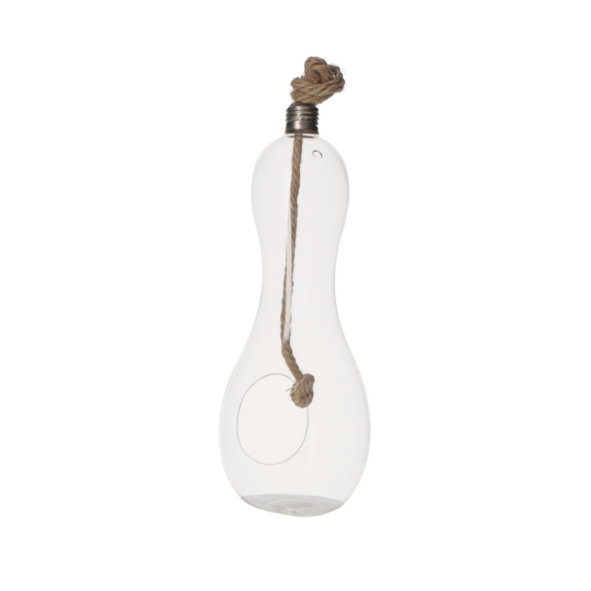 Pumpkin candle holder h 32 l 11 cm in glass with rope