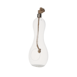 Pumpkin candle holder h 32 l 11 cm in glass with rope