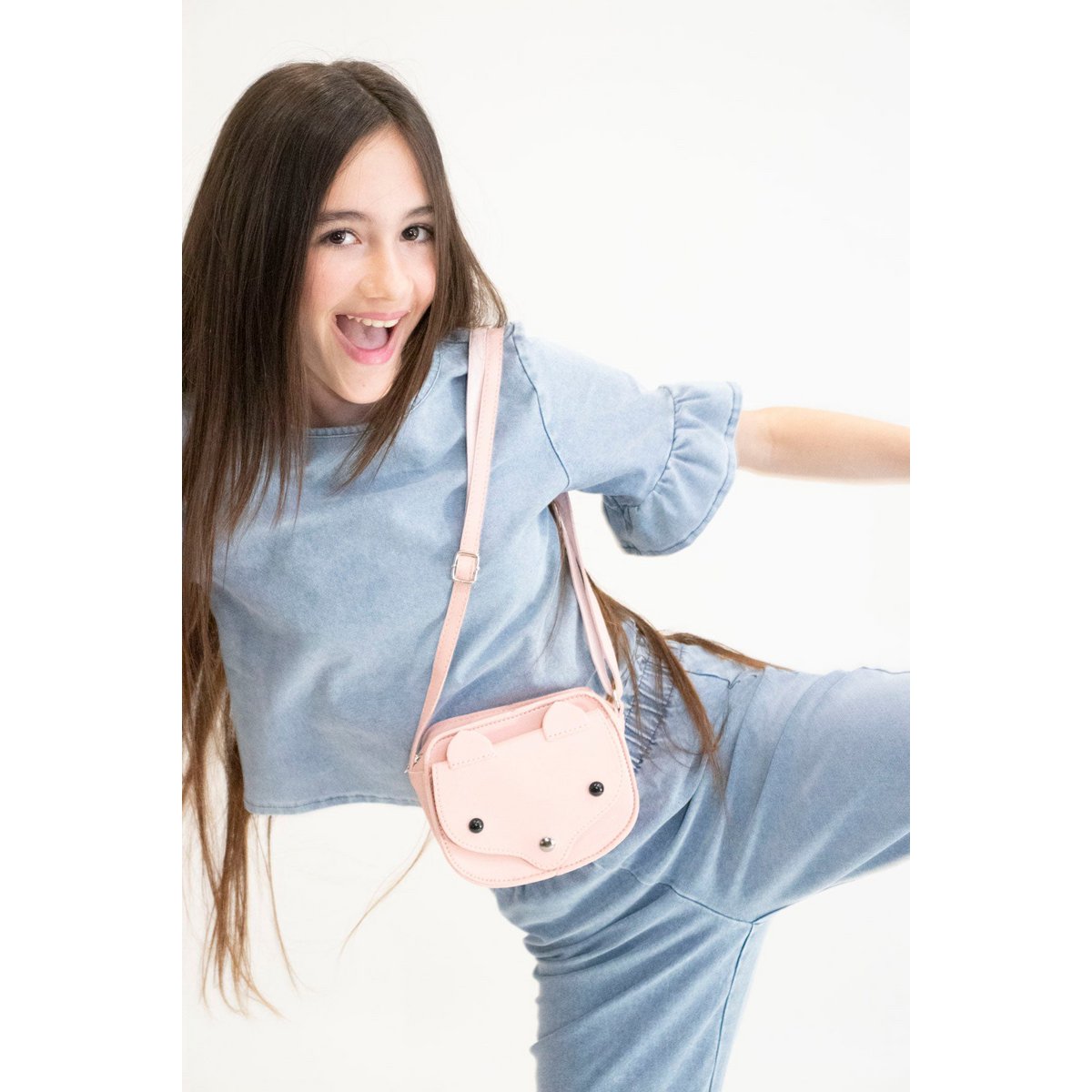 Children's shoulder bag - Sam the Little Fox Pink