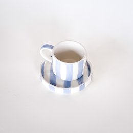 Taza Espresso Rayas – azul claro mañana