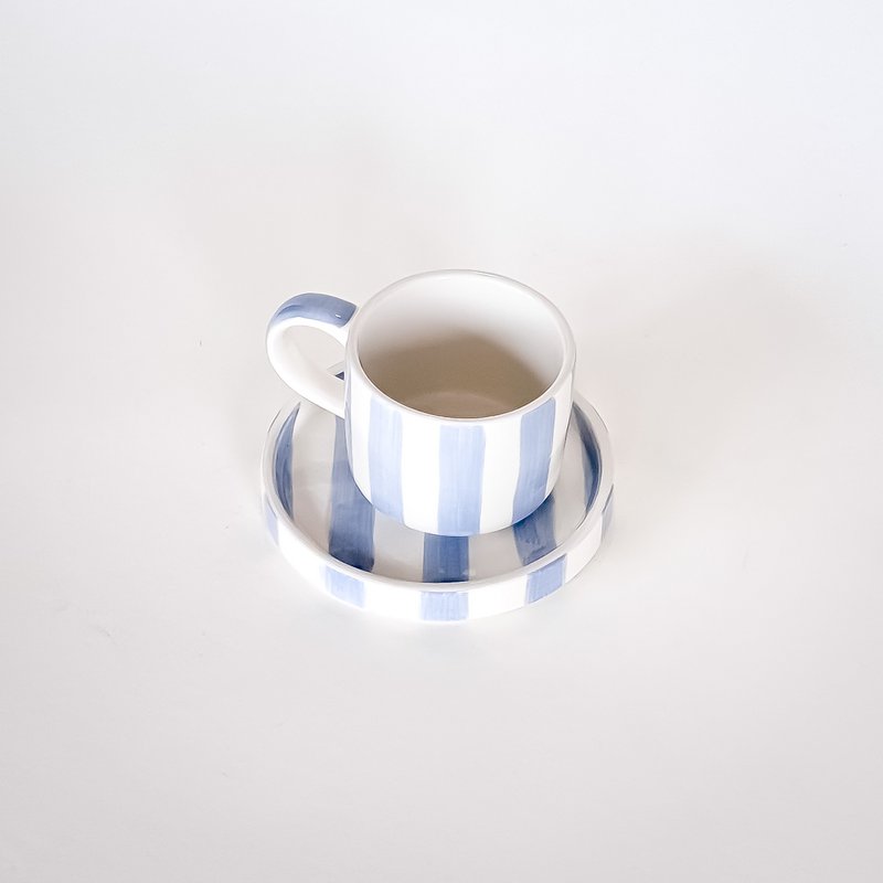 Taza Espresso Rayas – azul claro mañana