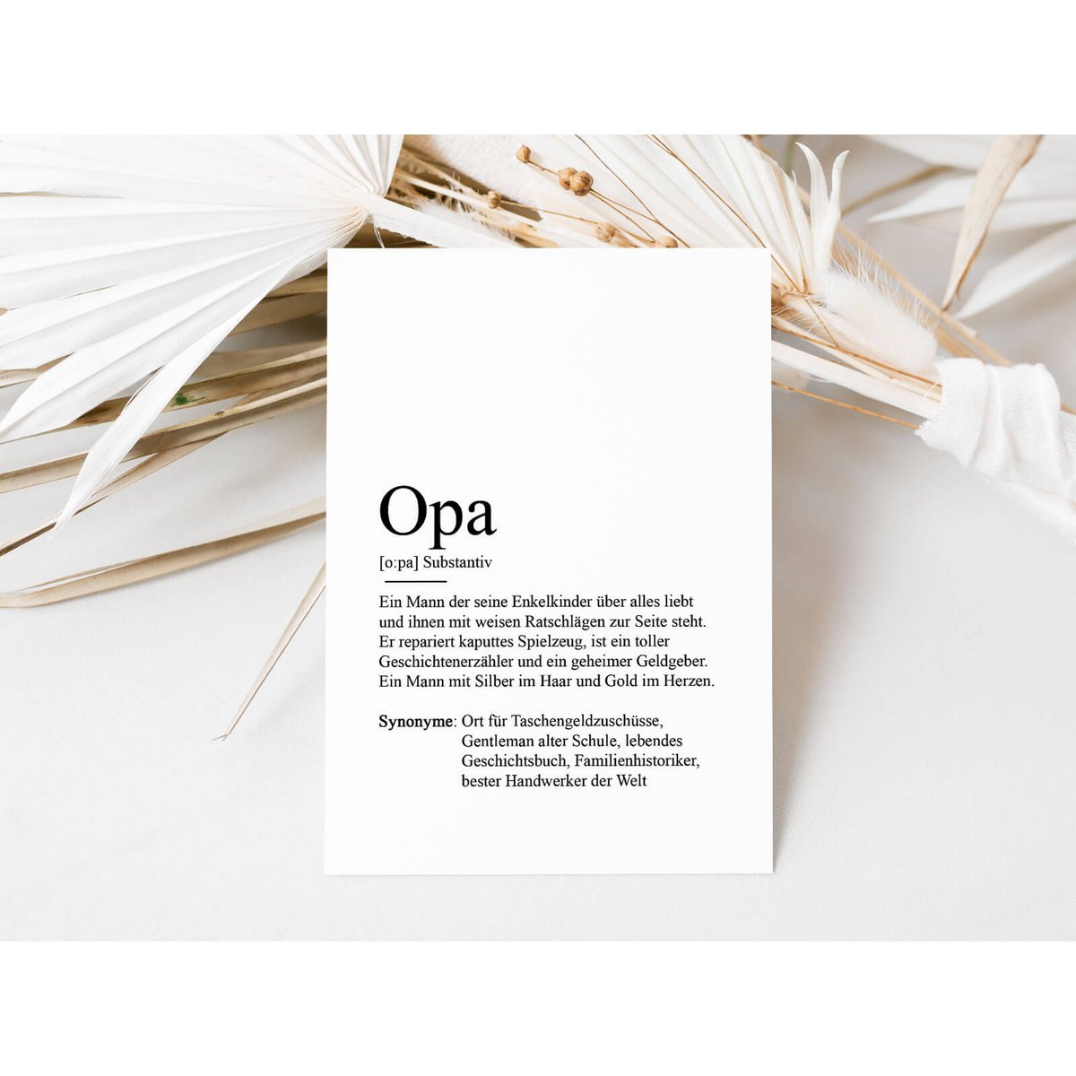Ansichtkaart "Opa" definitie