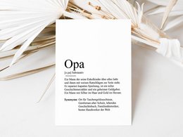 Ansichtkaart "Opa" definitie