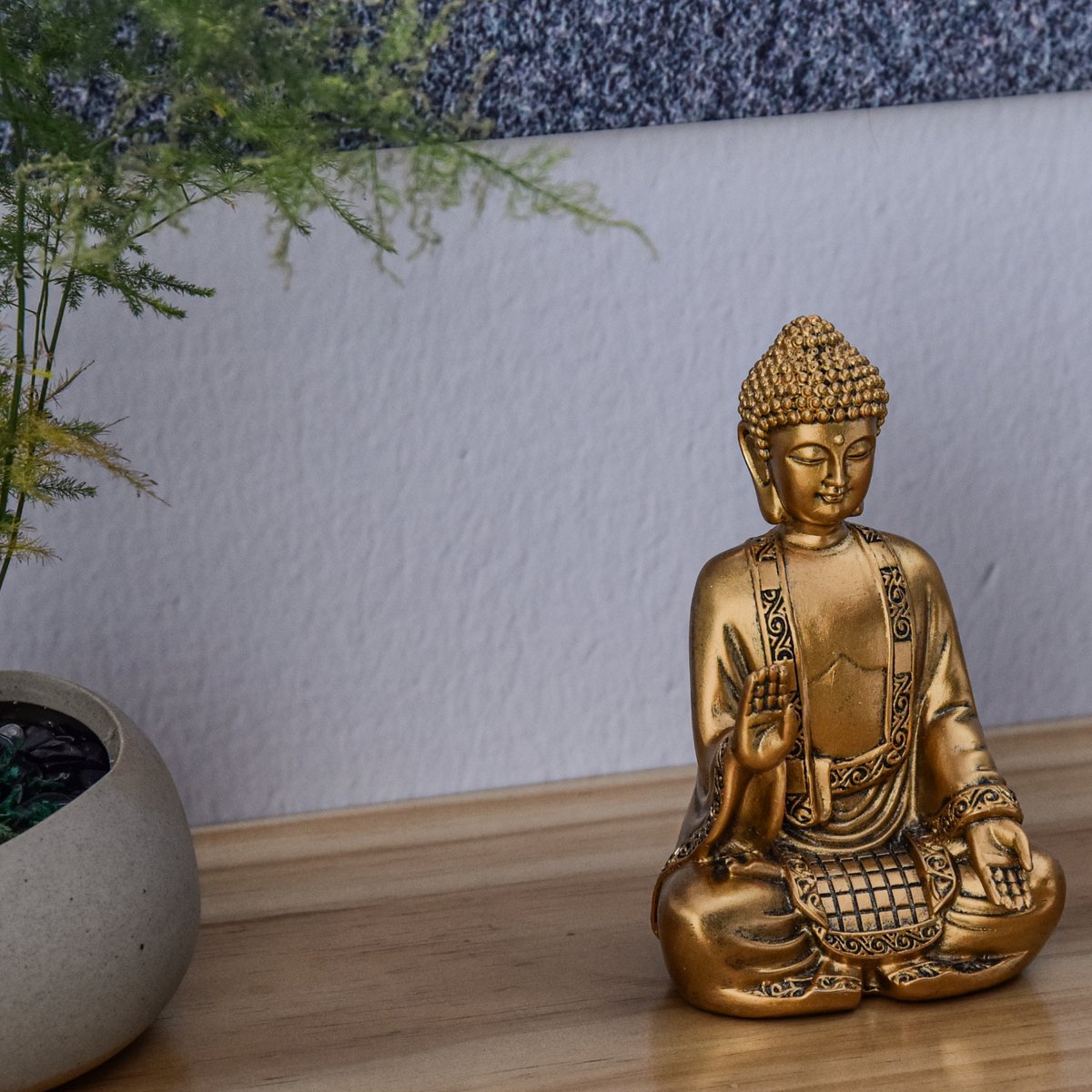 Statua di Bodhi in oro - Decorazione Zen e Feng Shui - Per creare un'atmosfera rilassante e spirituale - Idea regalo fortunata