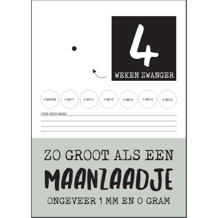 Aftelkalender zwangerschap