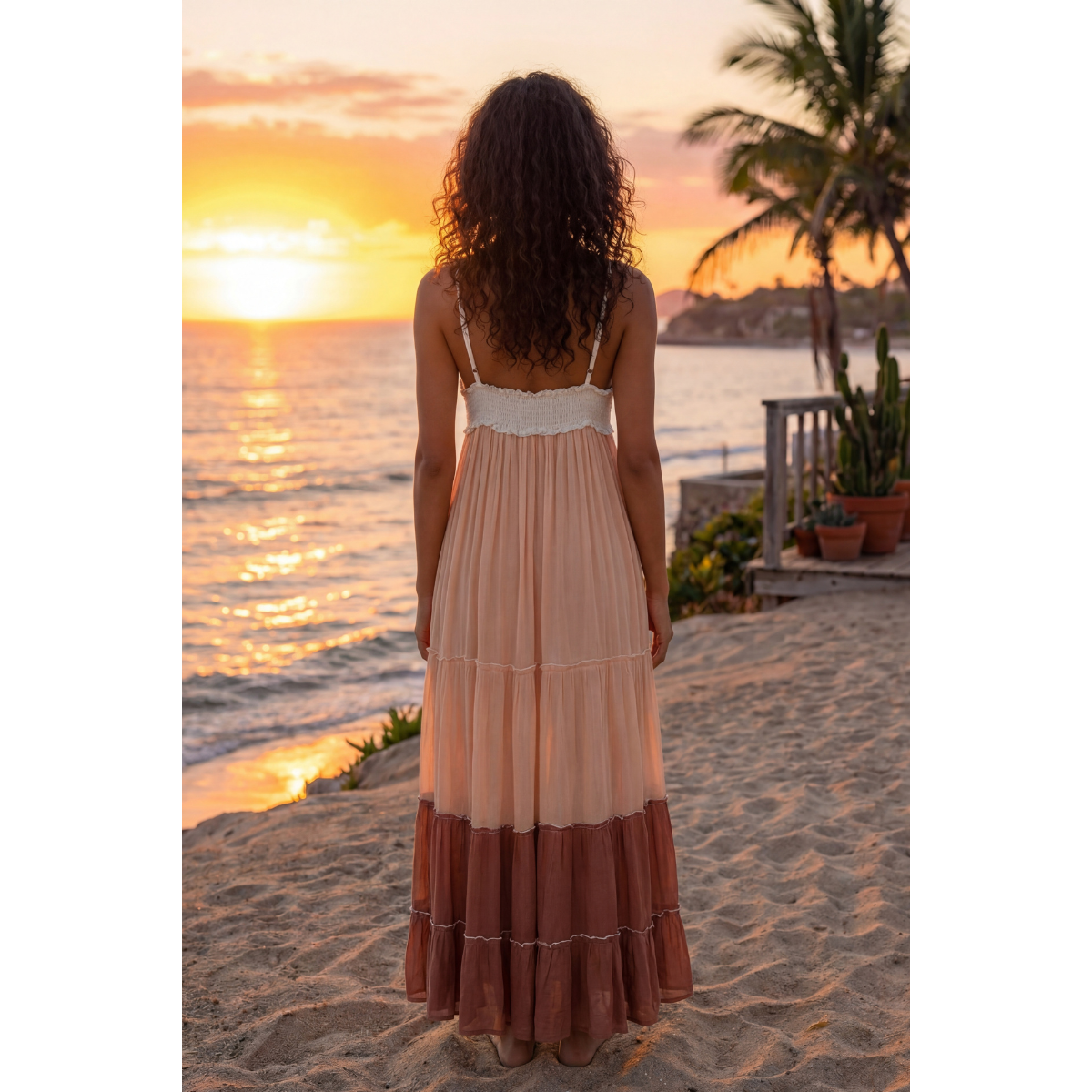 Kleid Megan hellrot