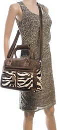 Brown Zebra Tas - Crossbody Ladies Bag im Cowboybag -Stil (Westsbag)