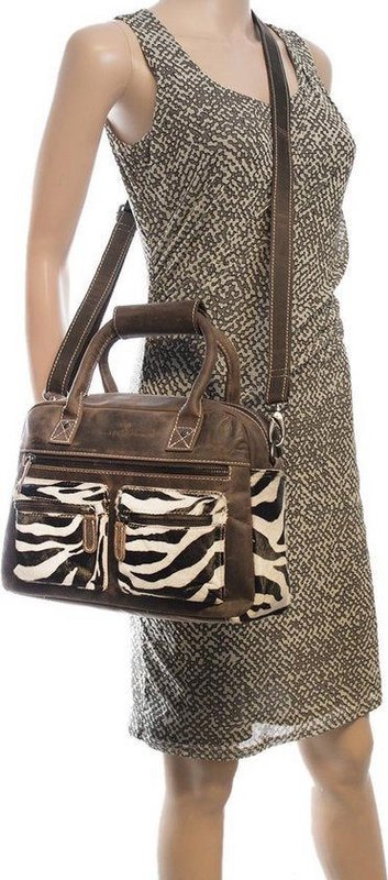 Brown Zebra Tas - Crossbody Ladies Bag im Cowboybag -Stil (Westsbag)