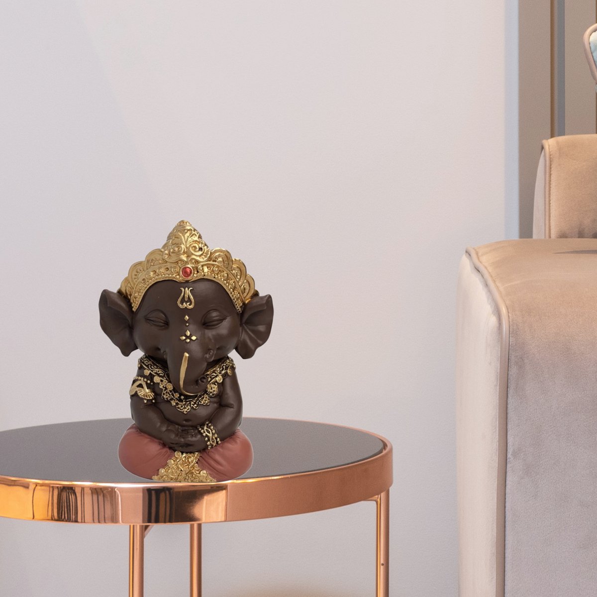 Statuetta Ganesh 2 - Portafortuna - Decorazione Zen e Feng Shui - Per creare un'atmosfera rilassante e spirituale - Idea regalo