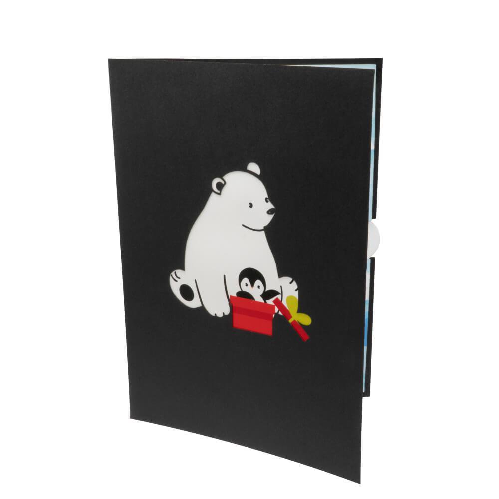 Christmas Polar Bear and Penguin Pop Up Card