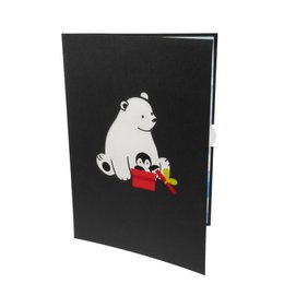 Christmas Polar Bear and Penguin Pop Up Card