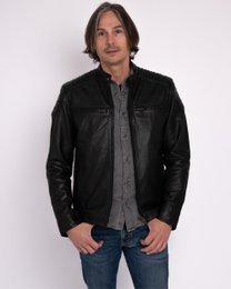 Hobbs │ Veste de moto en cuir masculin