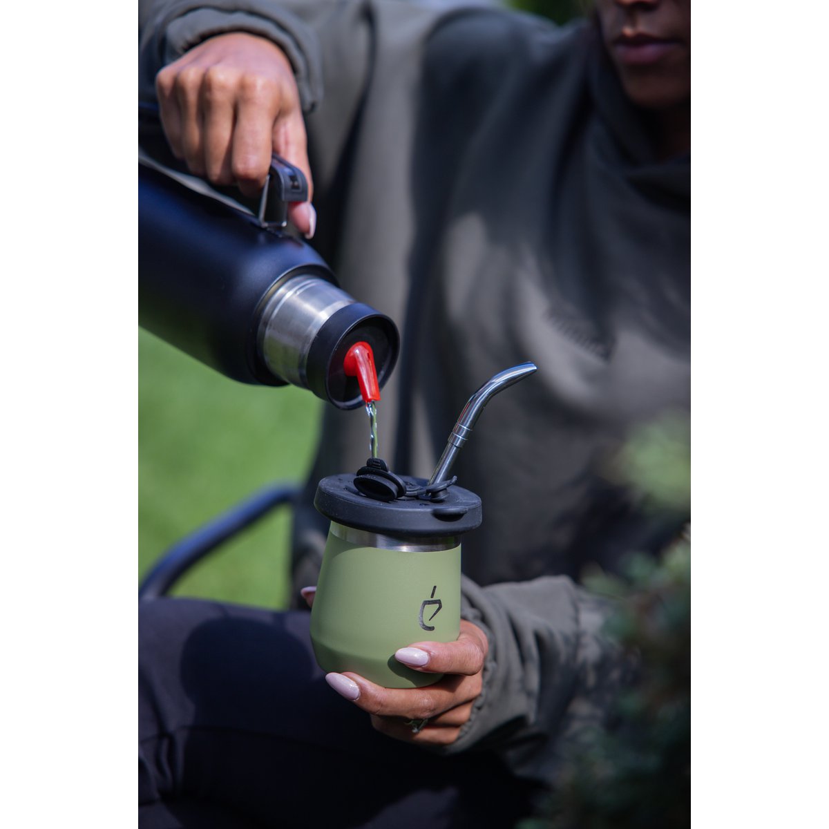 Yerba Mate Set Termolid Dualflow Pro - Forest Green | Un Mate®