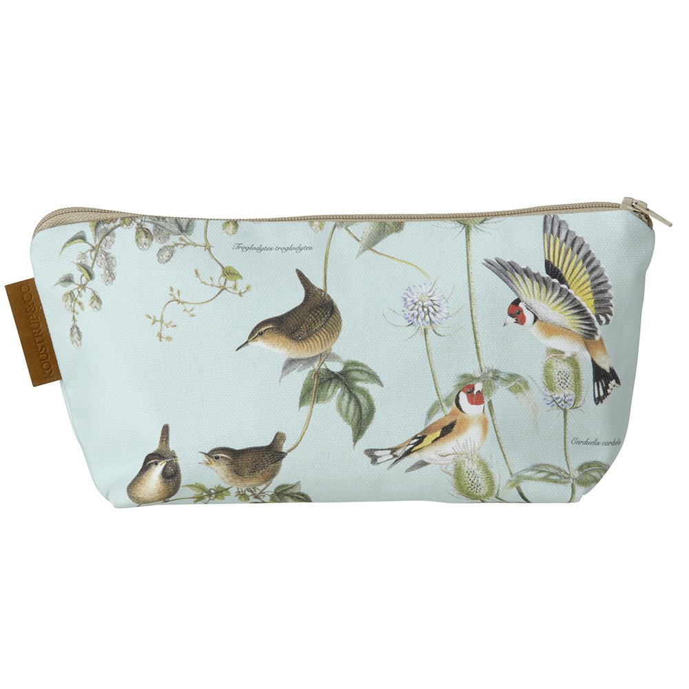 ORGANIC COSMETIC BAG - BIRDS OF THE GARDEN