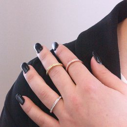 Bague Trinity - ArgentÃ©  DorÃ© Or rosÃ© et Cristal