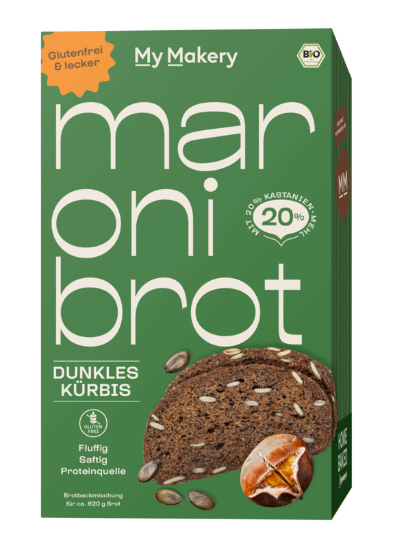 Glutenfreie Maronibrot Backmischung Dunkles Kürbis