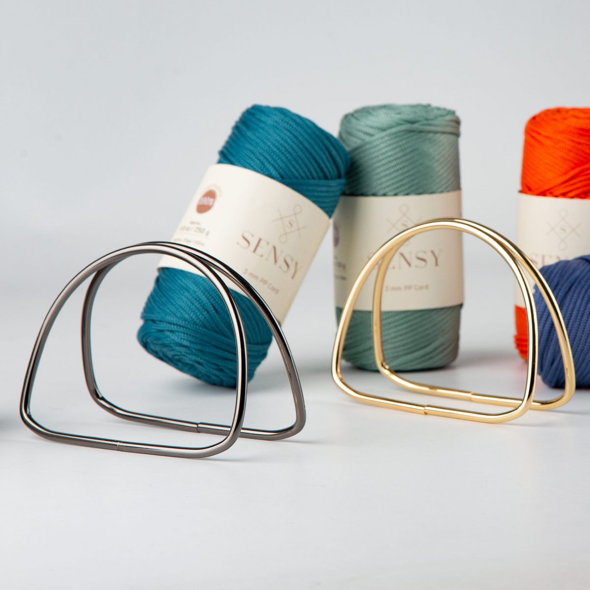 Maniglia per borsa in metallo - Forma a D