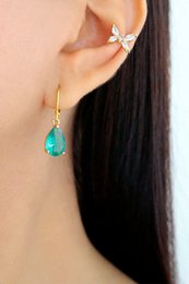 18K Rainbow Teardrop Hoops