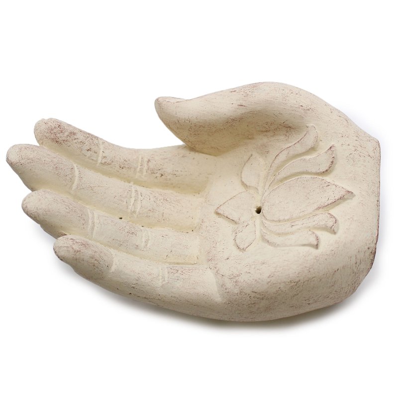 Hand Wierookbrander - Lotus (wit)
