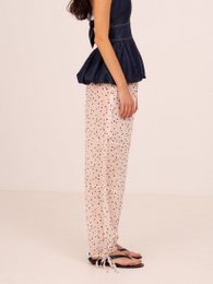 Cream Polka Dot Print FOMO Pants