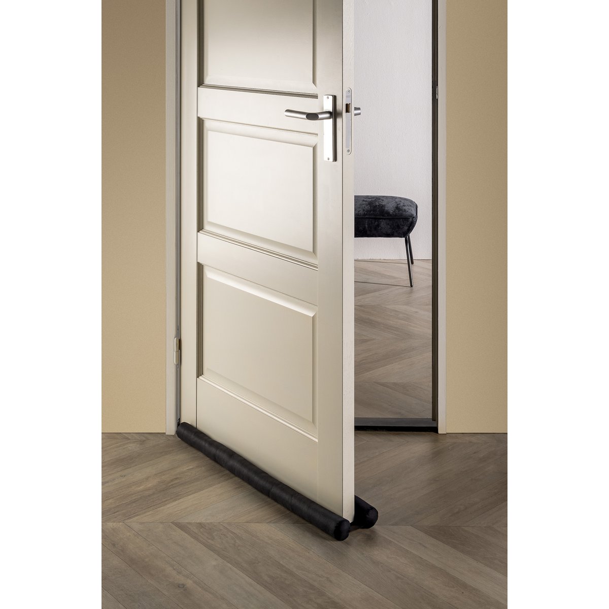 Textino TITO - Double door draught excluder 80x16x5 cm - Raven - Black