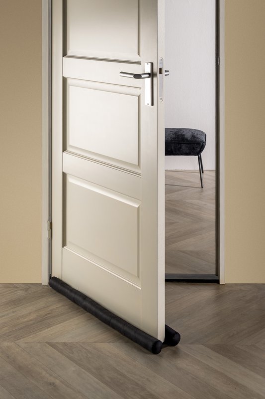 Textino TITO - Double door draught excluder 80x16x5 cm - Raven - Black