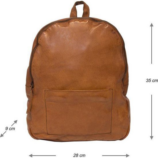 Leren rugtas lichtbruin – Vintage gewassen lichtbruin leer, stijlvolle en duurzame rugzak voor dagelijks gebruik.