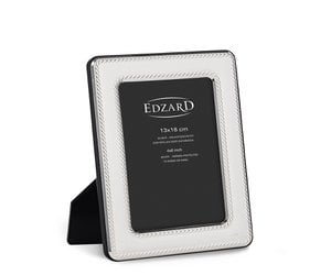 EDZARD Fotorahmen Bilderrahmen Tours für Foto 13 x 18 cm, Echtsilber, anlaufgeschützt