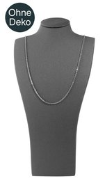 Biust (seria dekoracyjna Soft), pokryty PU, 26,5 cm, szary