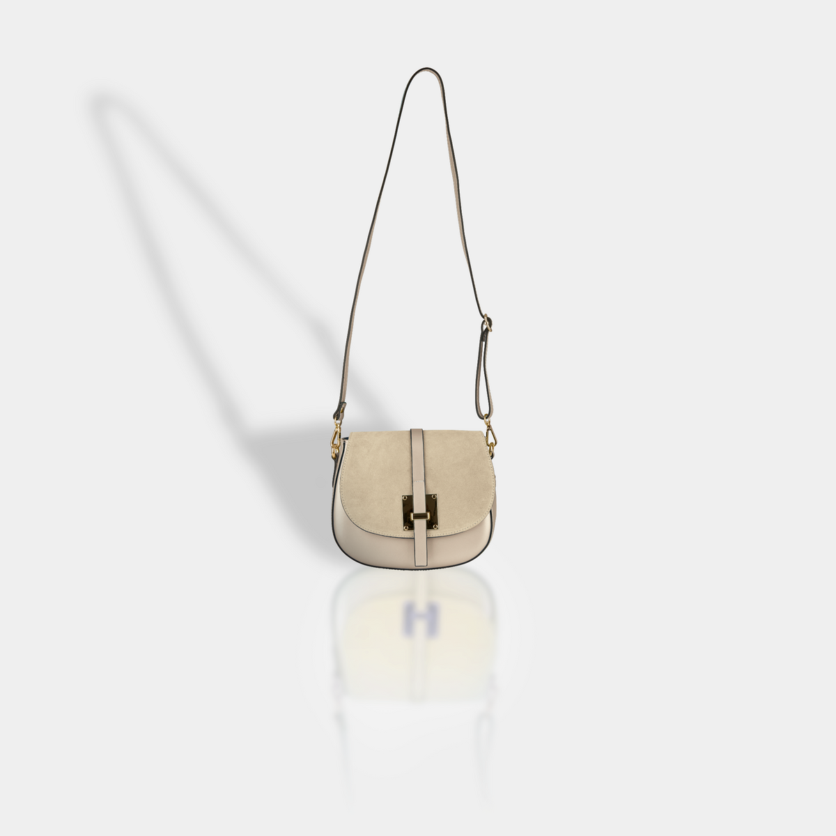 "Myun" shoulder bag made of real leather