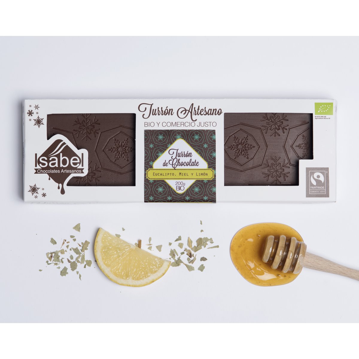 BIO Artisan Nougat - Chokolade med Eucalyptus, Honning og Citron