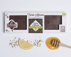 BIO Ambachtelijke Nougat - Chocolade met Eucalyptus, Honing en Citroen