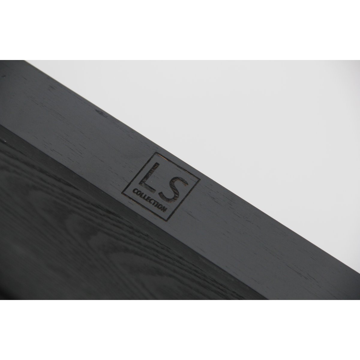 LS Collection® - Rectángulo 40x20cm - Bandeja - Bandeja para velas - Bandeja para velas - Tabla para servir - Bandeja de madera - Bandeja de madera - Meseta - Decoración - Accesorios para el hogar - Negro Mate